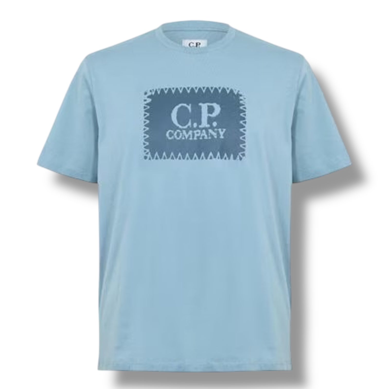CP COMPANY STAMP LOGO T-SHIRT SILVER BLUE