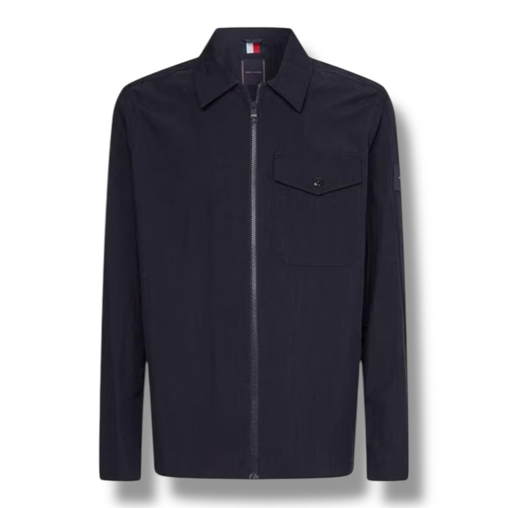 TOMMY HILFIGER NYLON OVERSHIRT NAVY BLUE