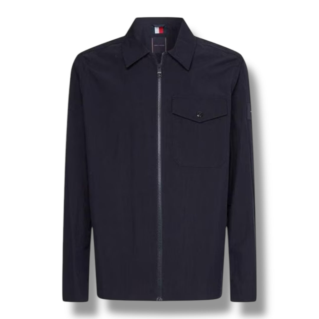 TOMMY HILFIGER NYLON OVERSHIRT NAVY BLUE