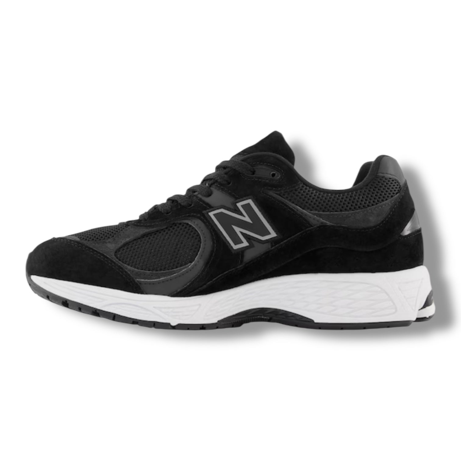 NEW BALANCE 2002 TRAINERS BLACK WHITE
