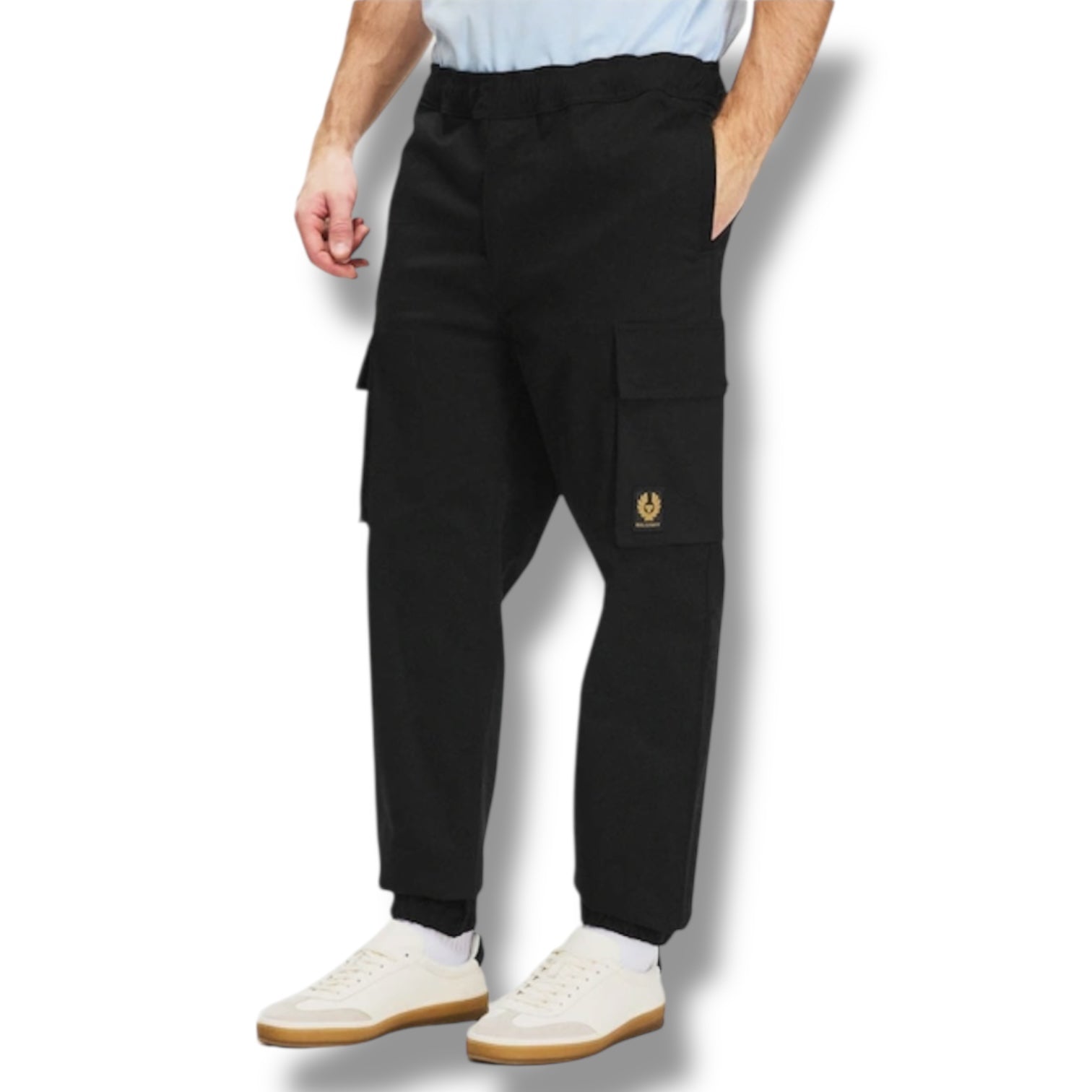 BELSTAFF CARGO TROUSERS BLACK