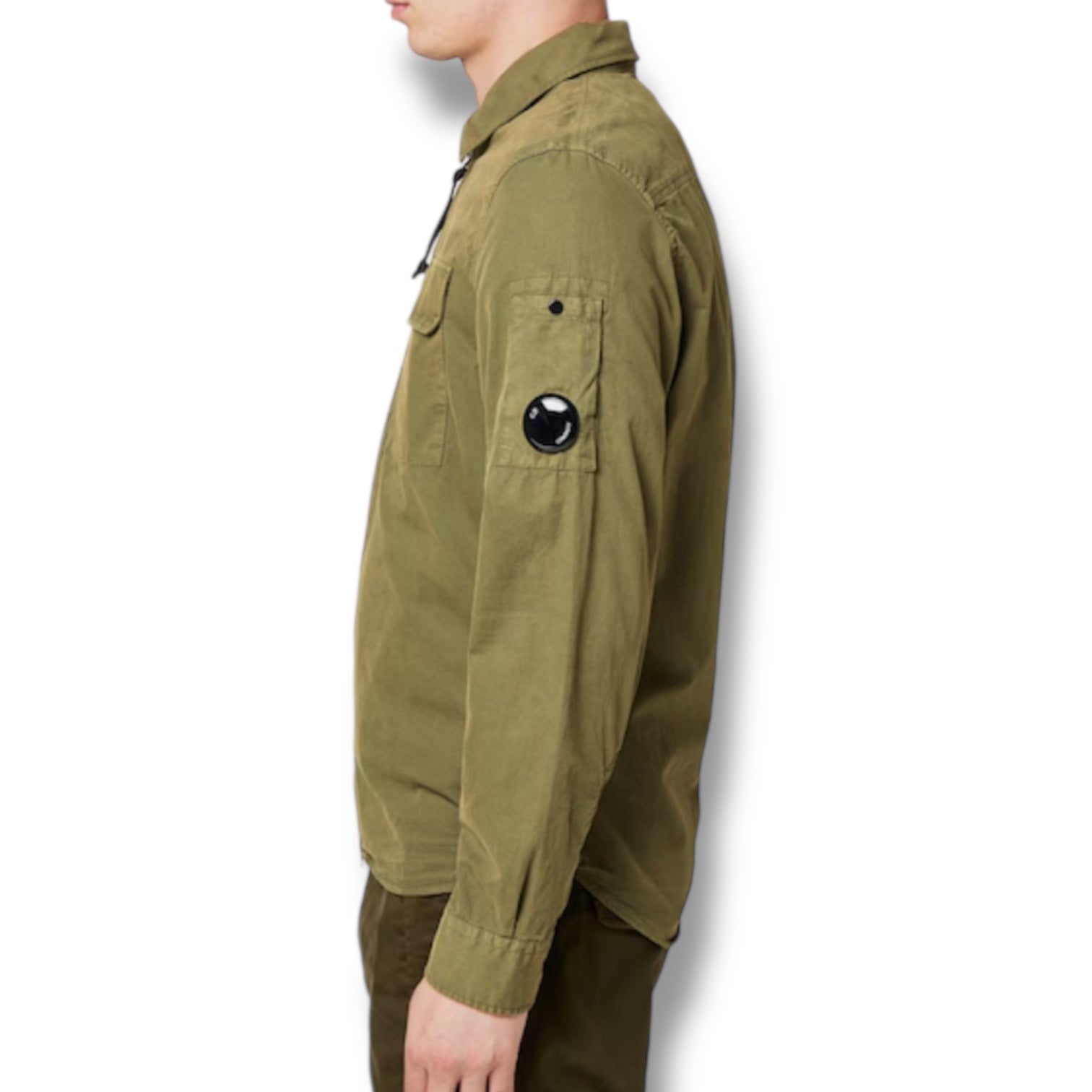 CP COMPANY LENS OVERSHIRT IVY GREEN