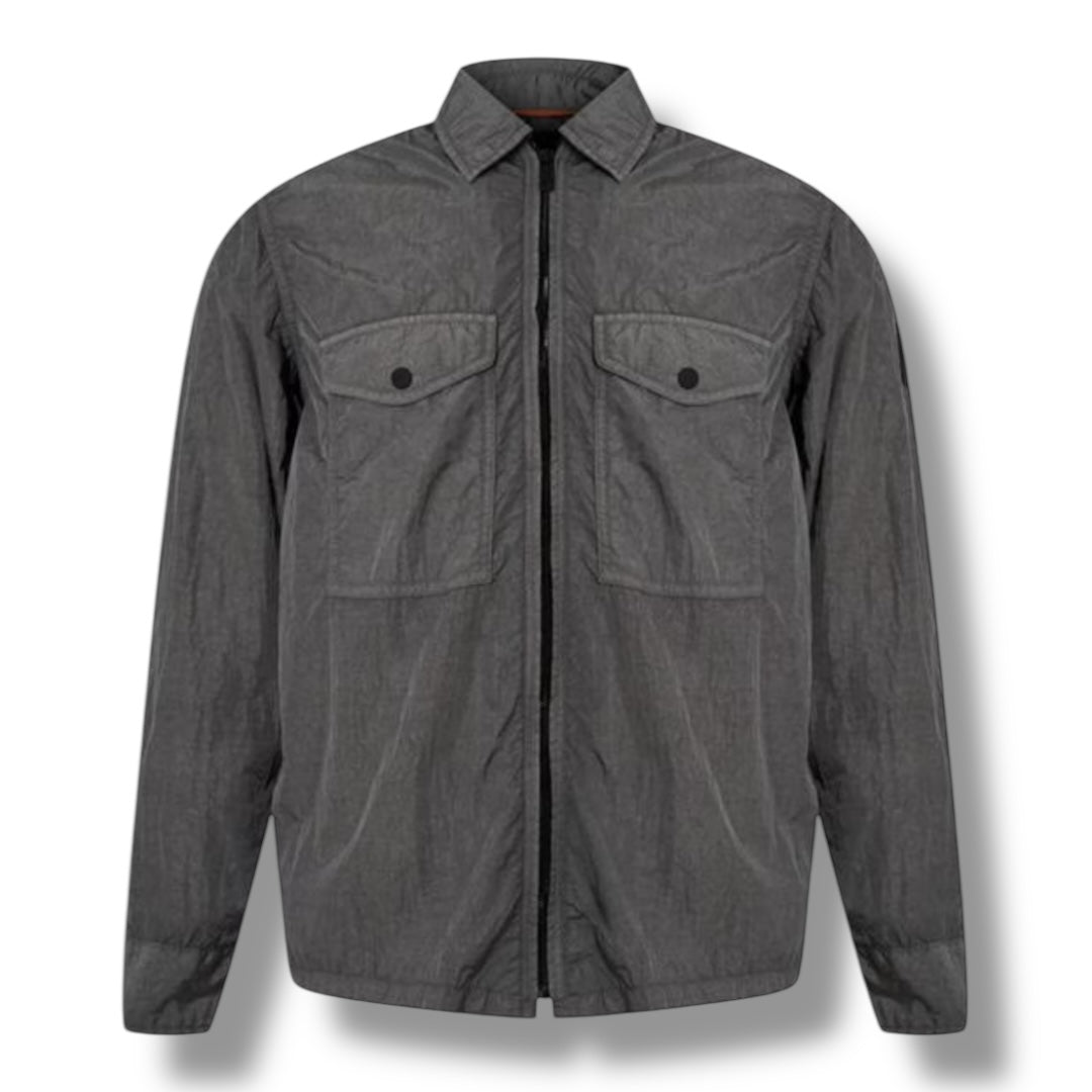 HUGO BOSS PATCH OVERSHIRT GREY