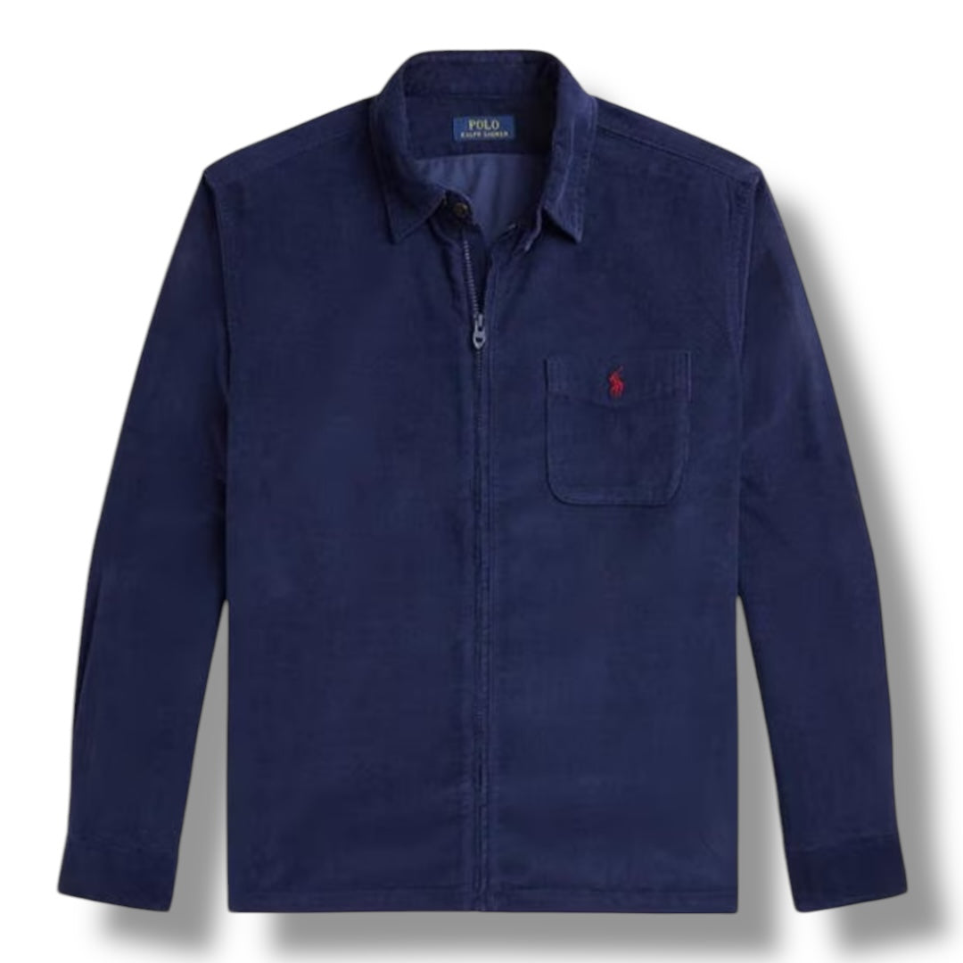 RALPH LAUREN CORDUROY OVERSHIRT NAVY BLUE
