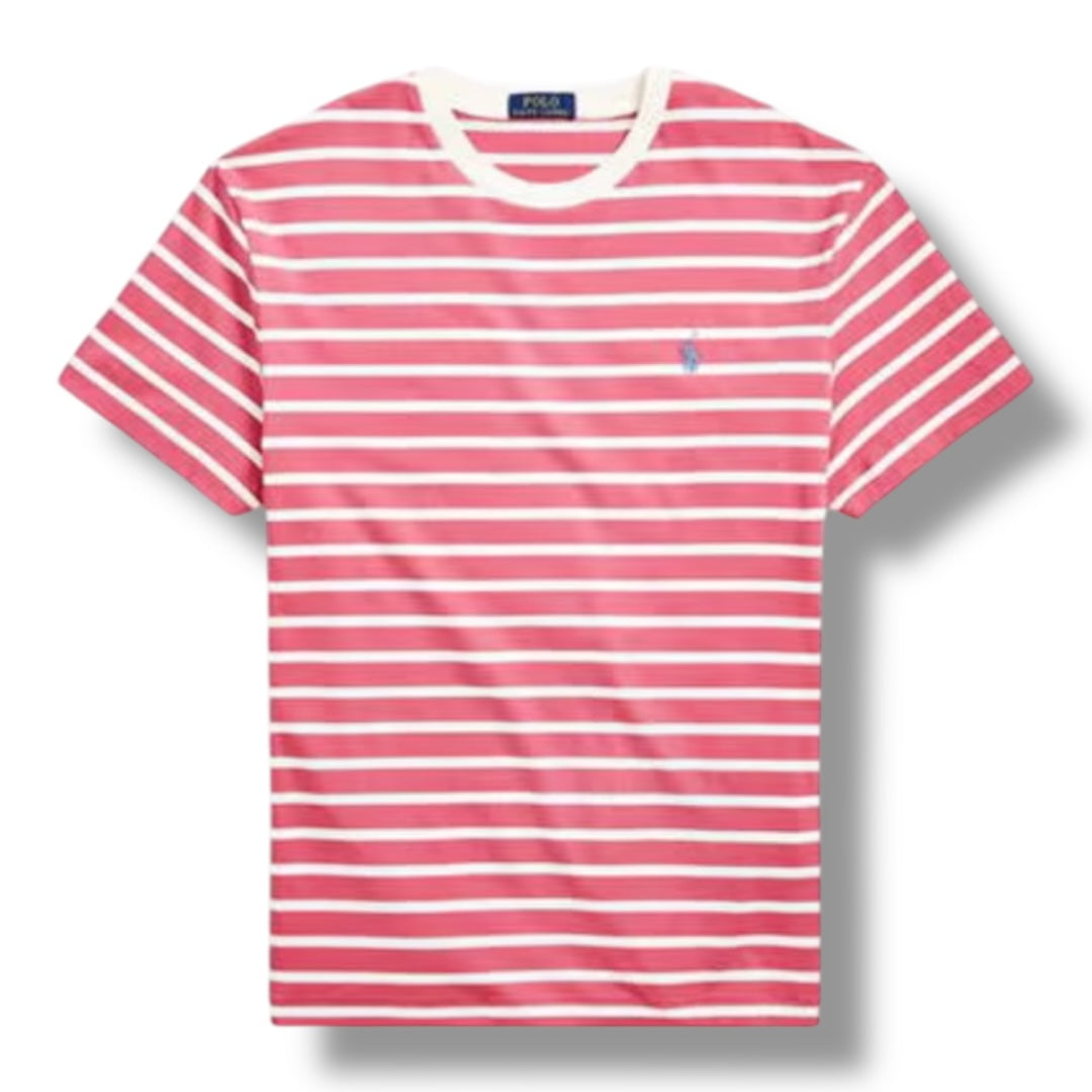 RALPH LAUREN STRIPED T-SHIRT RED