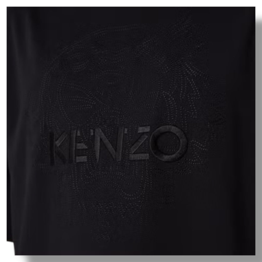 KENZO ICON EMBROIDERED TIGER T-SHIRT BLACK