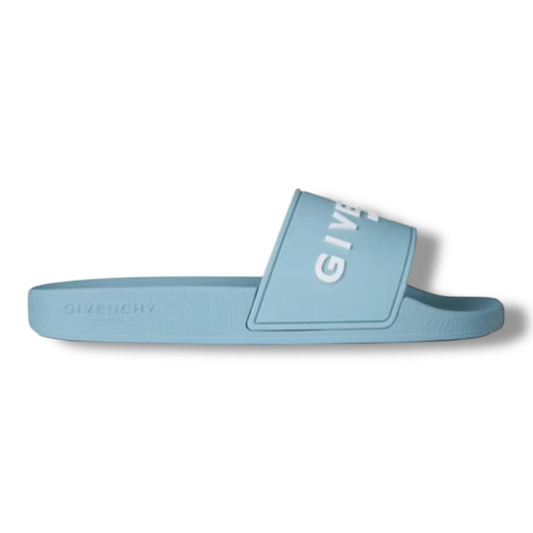 GIVENCHY CLASSIC LOGO POOL SLIDERS BLUE