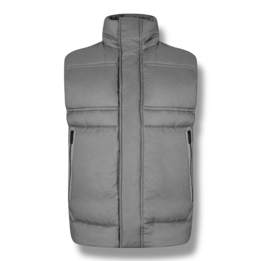 HUGO BOSS PUFFER GILET GREY