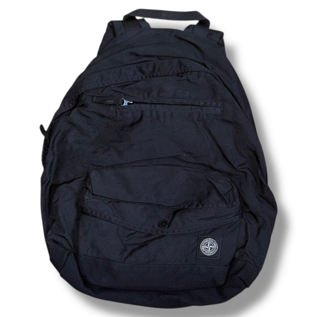 STONE ISLAND PATCH LOGO BACKPACK BLACK