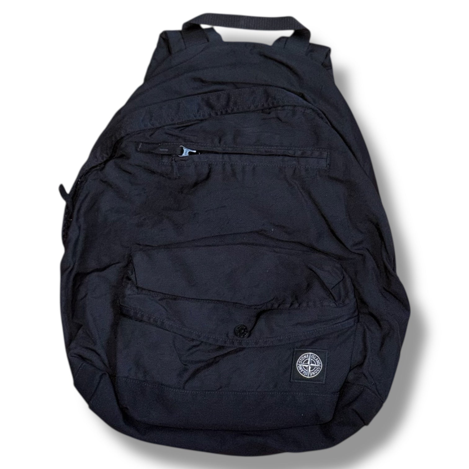 STONE ISLAND PATCH LOGO BACKPACK BLACK