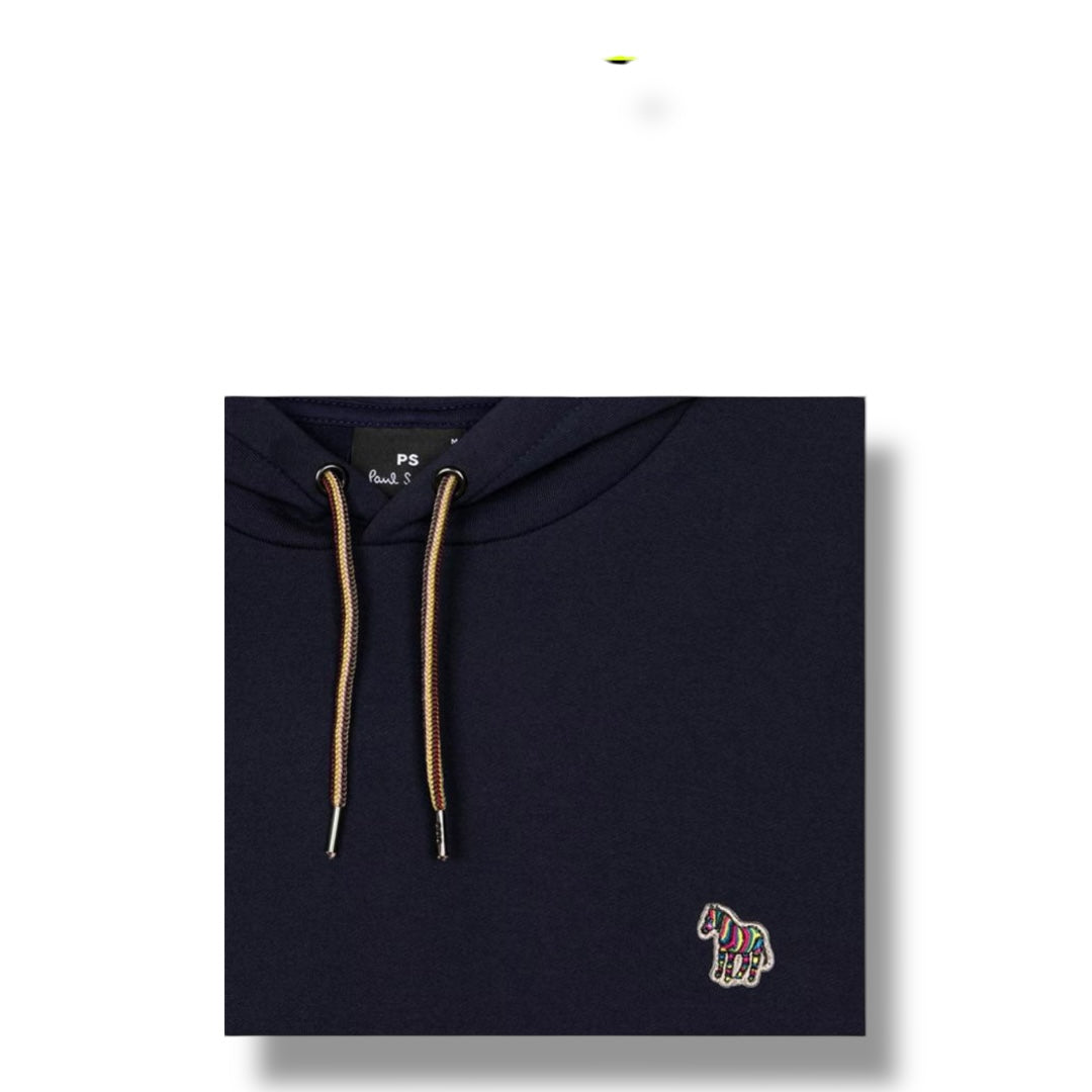 PAUL SMITH OTTH HOODIE ZEBRA CHEST NAVY BLUE