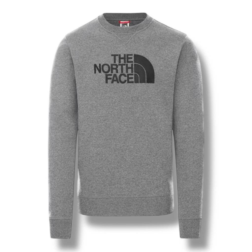 THE NORTH FACE CREWNECK SWEATSHIRT BIG LOGO GREY