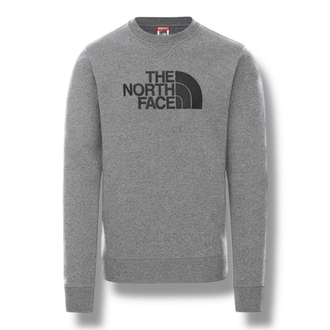 THE NORTH FACE CREWNECK SWEATSHIRT BIG LOGO GREY