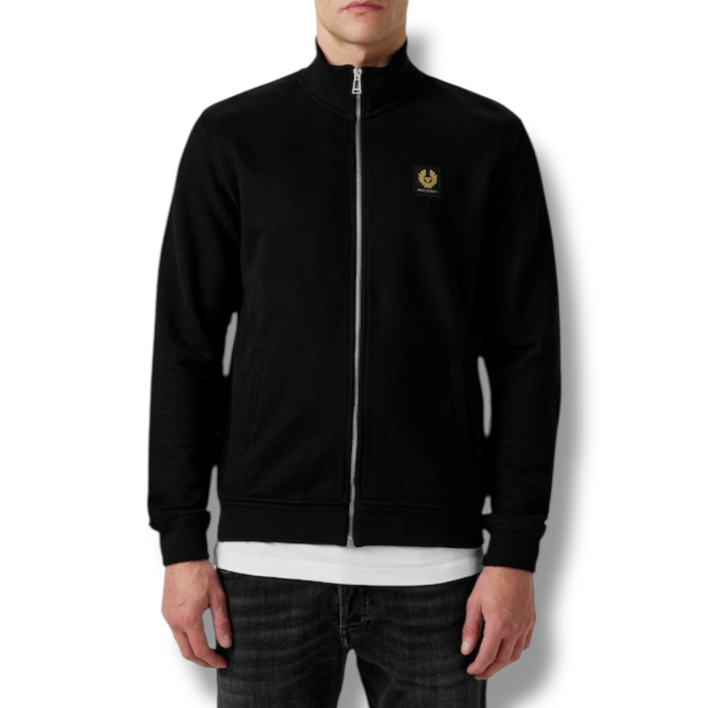 BELSTAFF PATCH LOGO FULL ZIP SWEATSHIRT BLACK