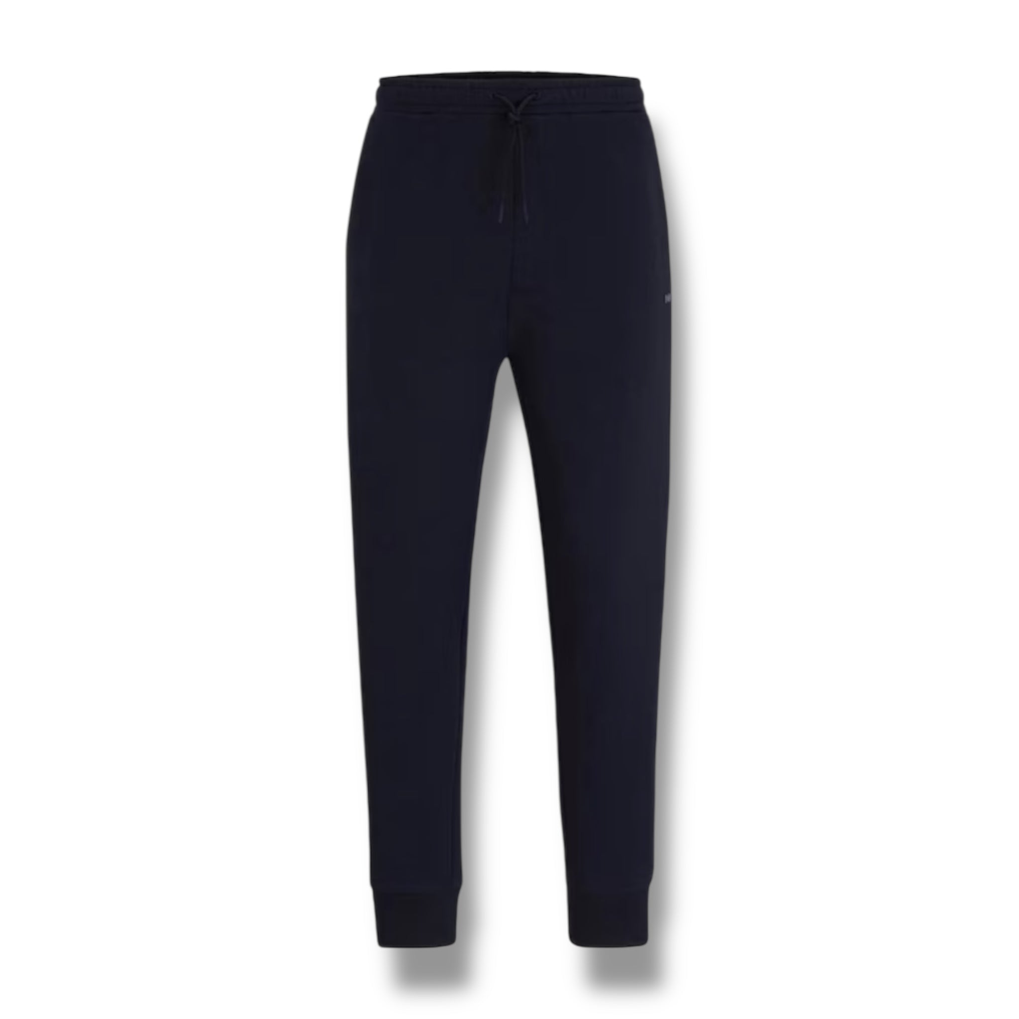 HUGO BOSS CURVED LOGO FULL ZIP HOODED TRACKSUIT NAVY BLUE