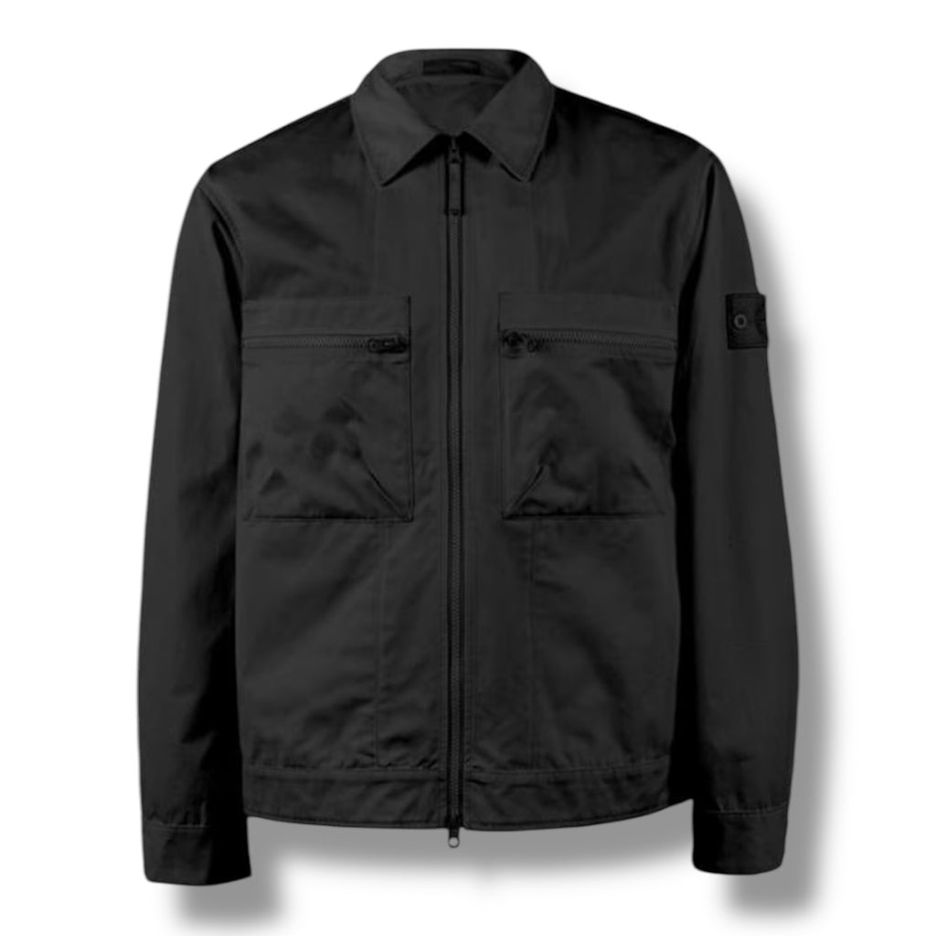 STONE ISLAND GHOST VENTILE OVERSHIRT BLACK