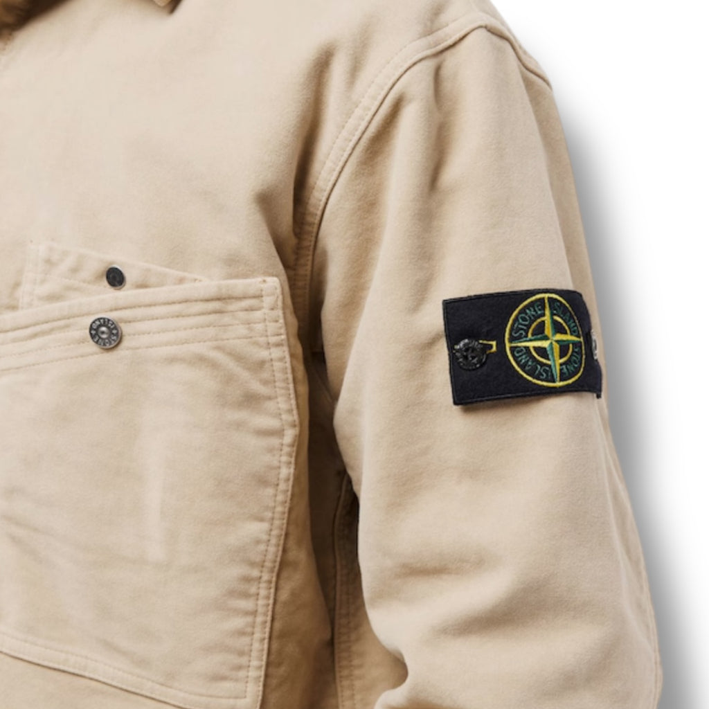 STONE ISLAND MSKIN OVERSHIRT BEIGE