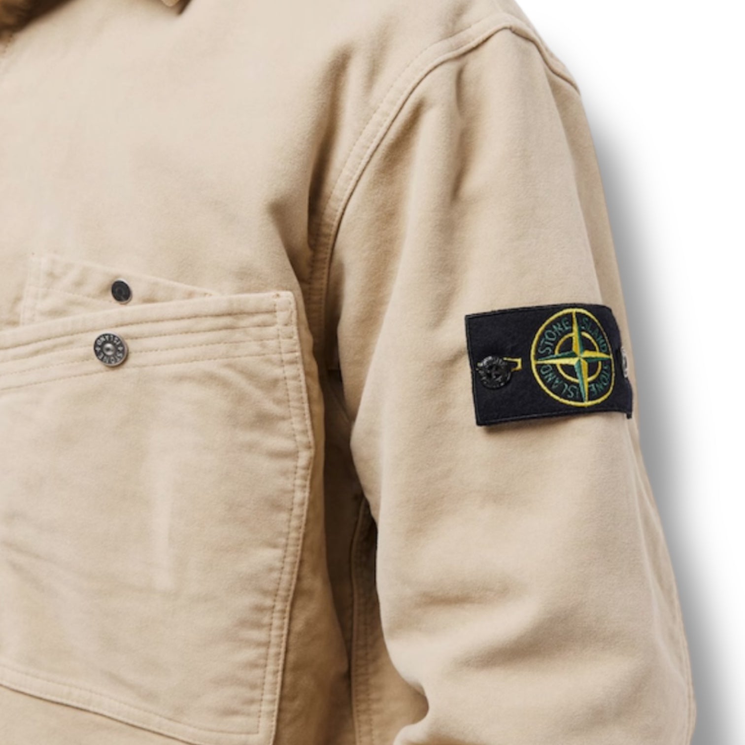 STONE ISLAND MSKIN OVERSHIRT BEIGE