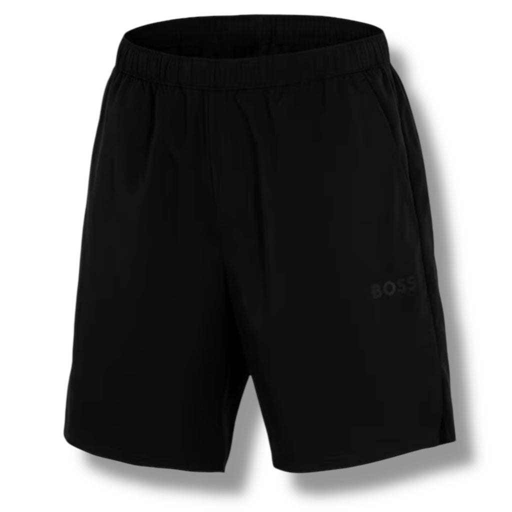 HUGO BOSS GYM KIT TRIPLE SET TECH 1/4 ZIP - T-SHIRT & SHORTS BLACK & WHITE