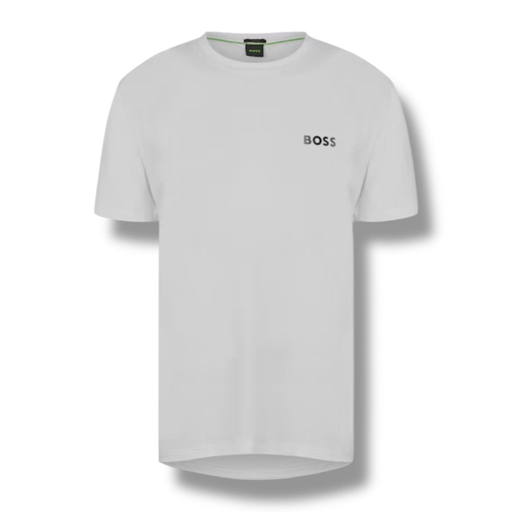 HUGO BOSS GYM KIT TECH T-SHIRT & SHORTS WHITE & BLACK