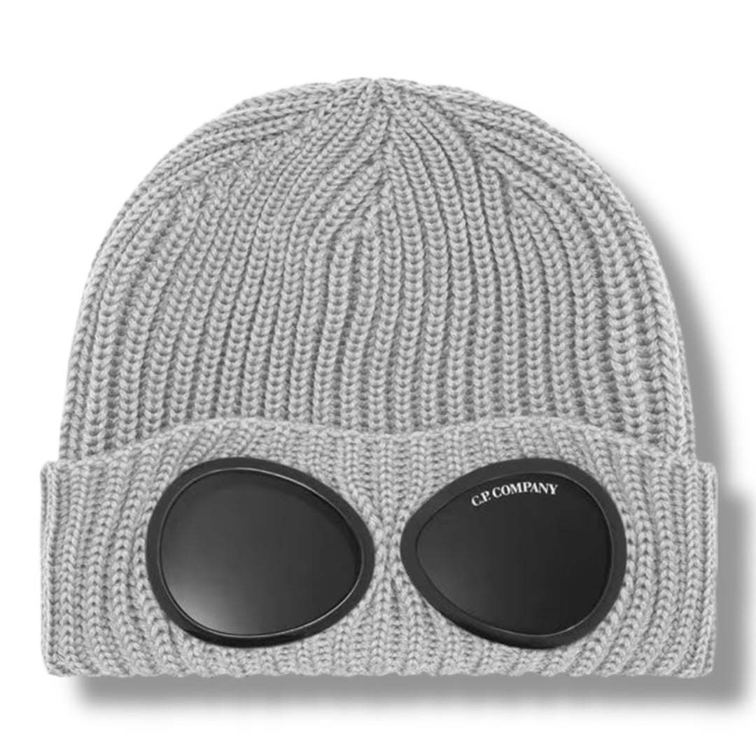 CP COMPANY GOOGLE BEANIE LIGHT GREY