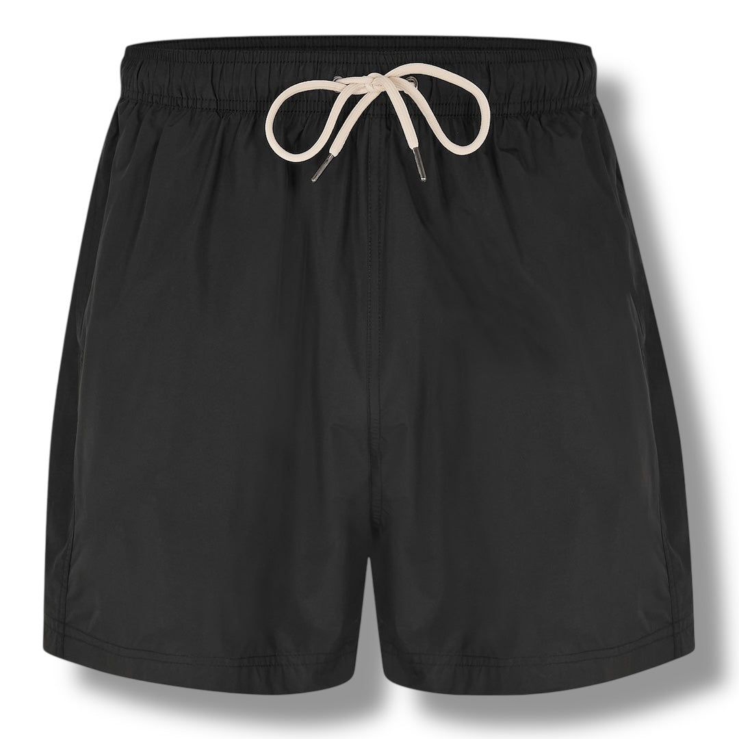 AQUASCUTUM POCKET CHECK SWIM SHORTS BLACK