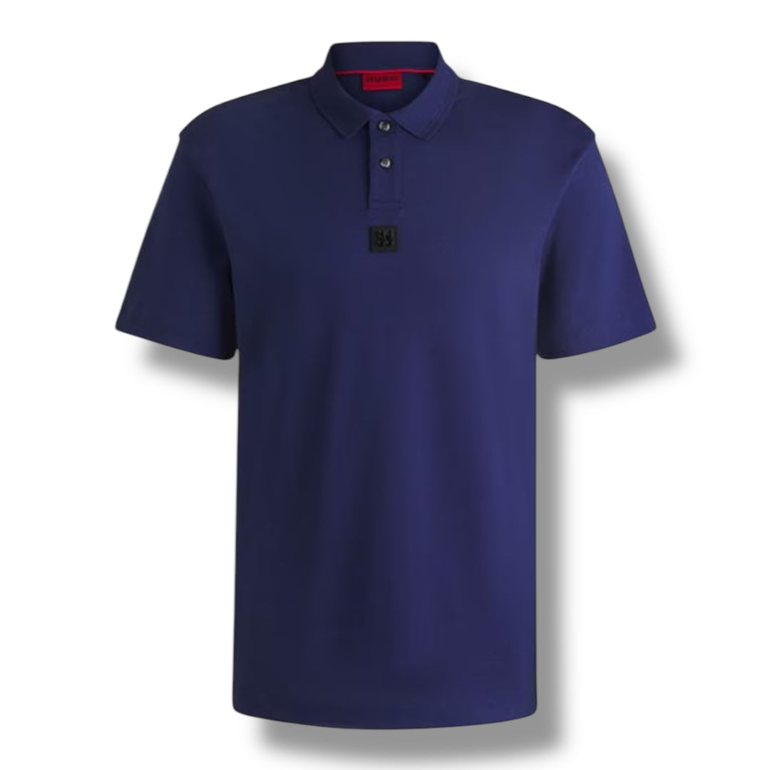 HUGO BLACK PATCH POLO SHIRT BLUE