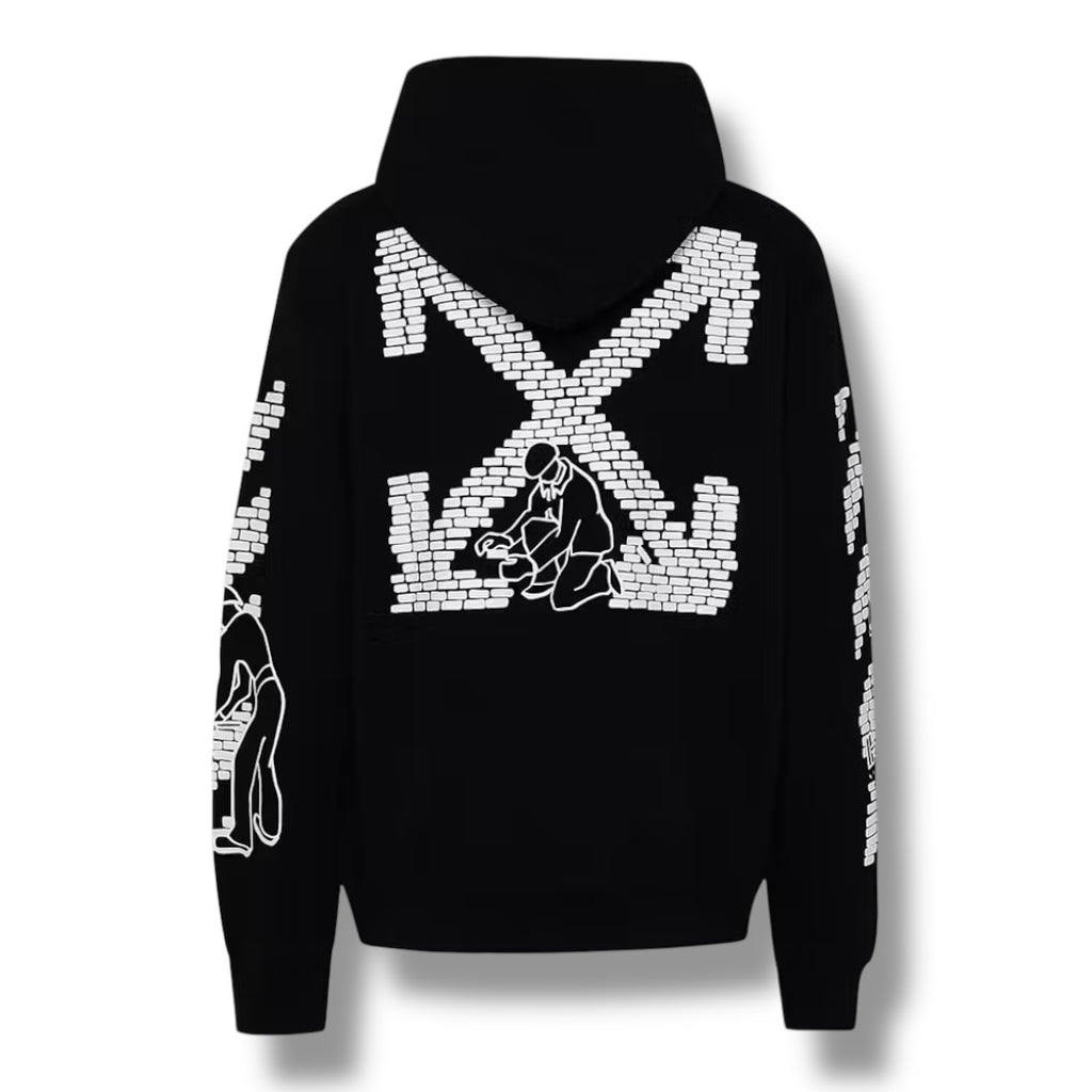 OFF WHITE BRICK ARROWS OTTH HOODIE BLACK