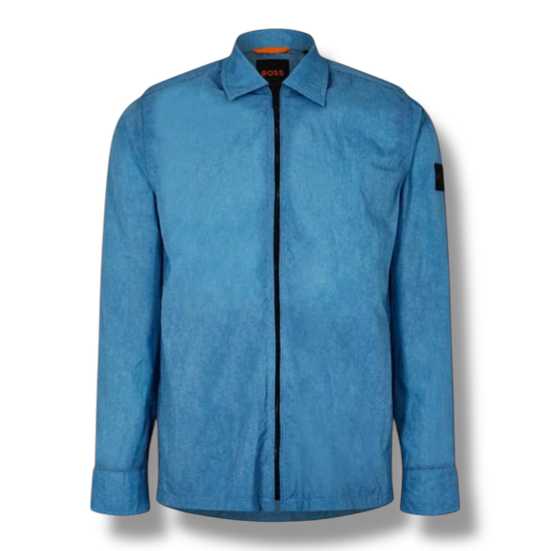 HUGO BOSS PATCH OVERSHIRT BLUE