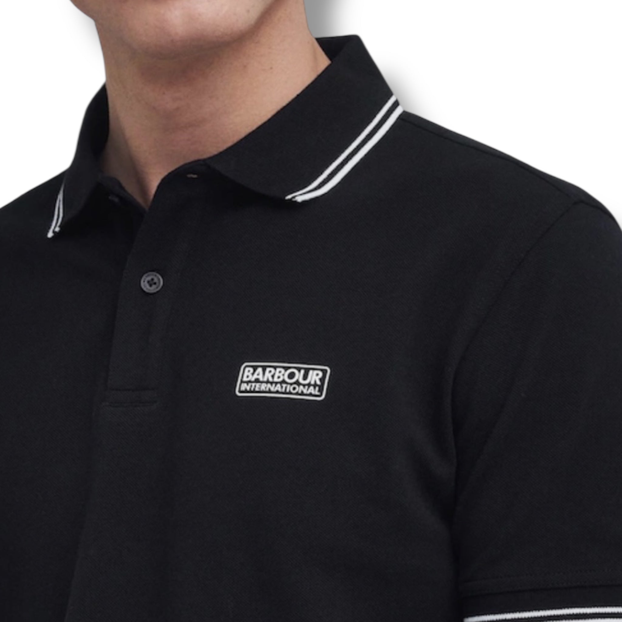 BARBOUR INTERNATIONAL POLO SHIRT BLACK