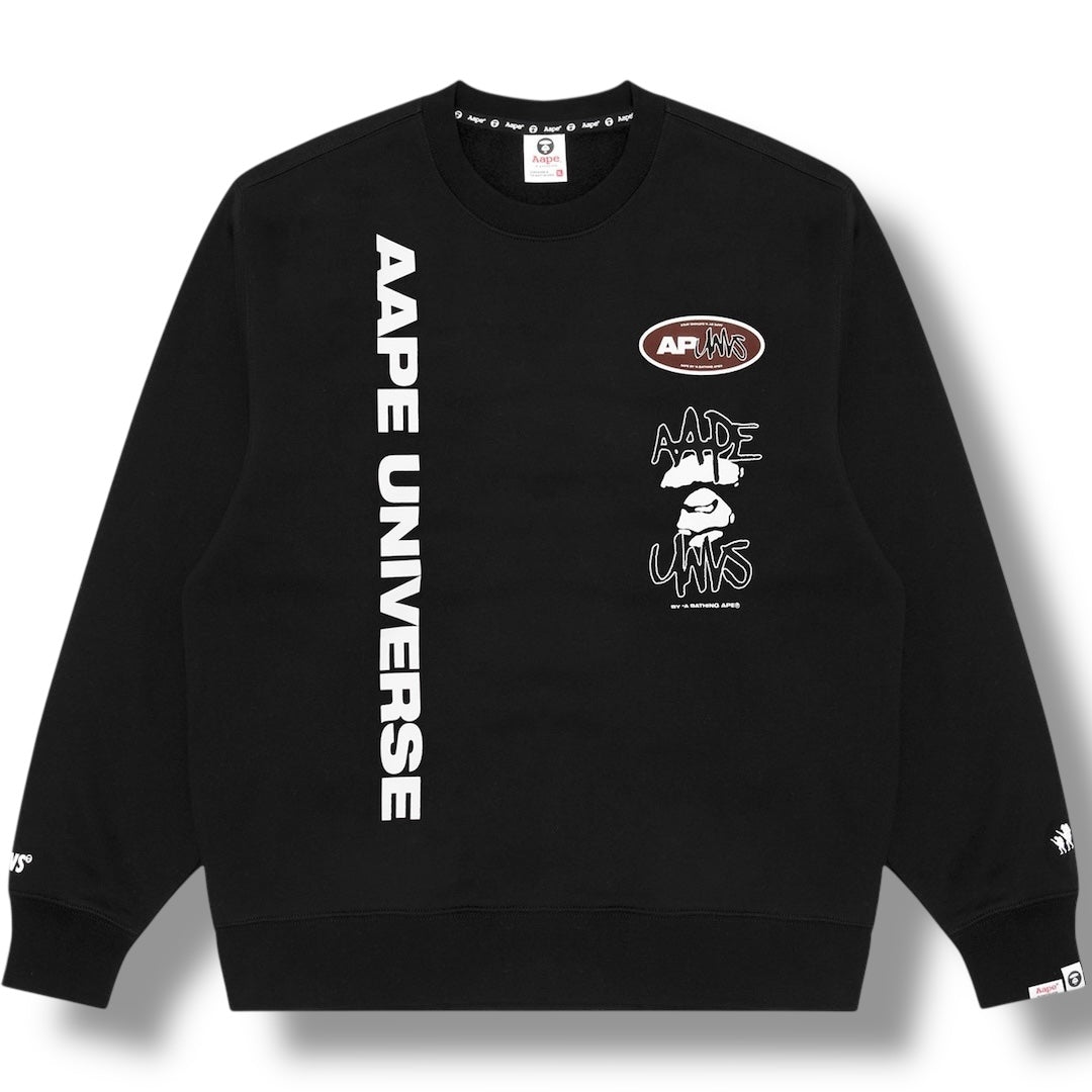 A BATHING APE AAPE UNIVERSE SWEATSHIRT BLACK