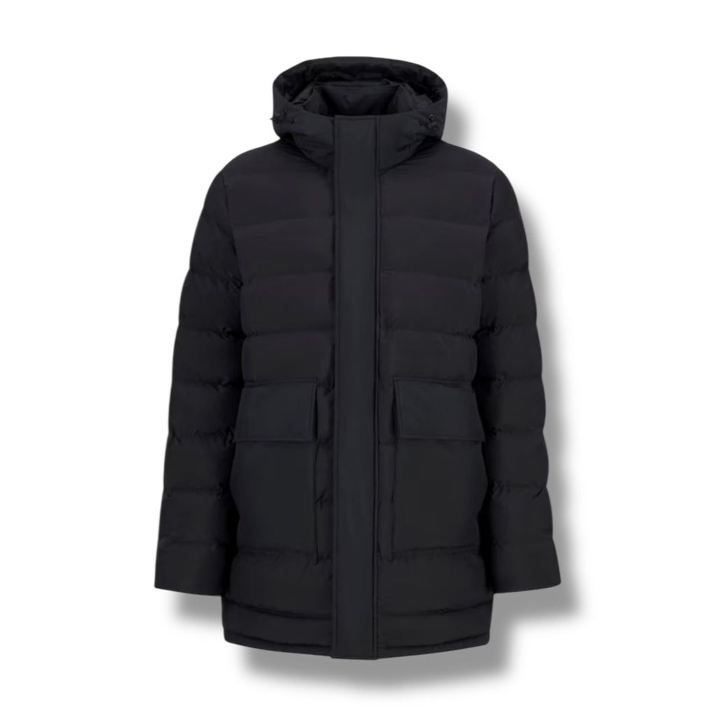 BARBOUR INTERNATIONAL DALE HOODED PUFFER JACKET BLACK