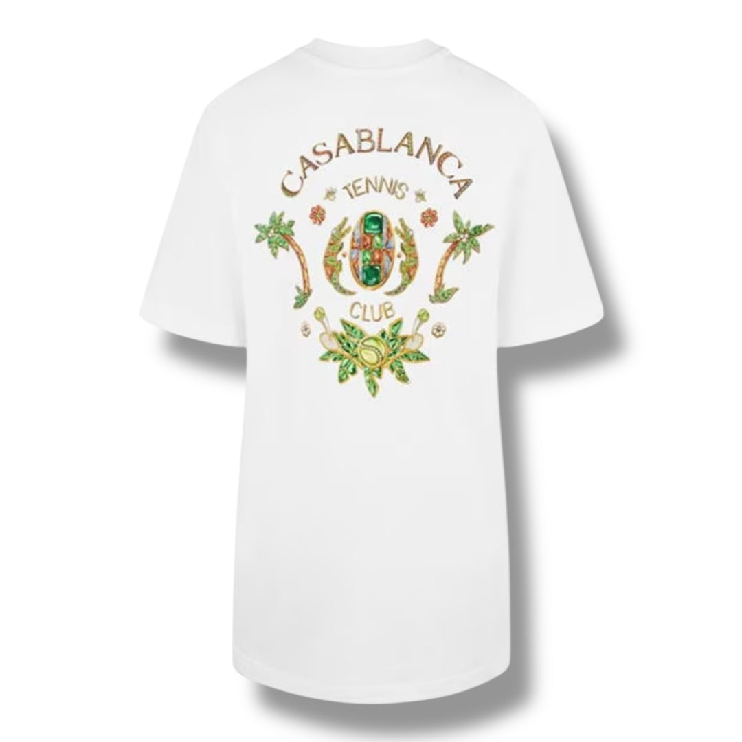 CASABLANCA JEWEL CROCS T-SHIRT WHITE