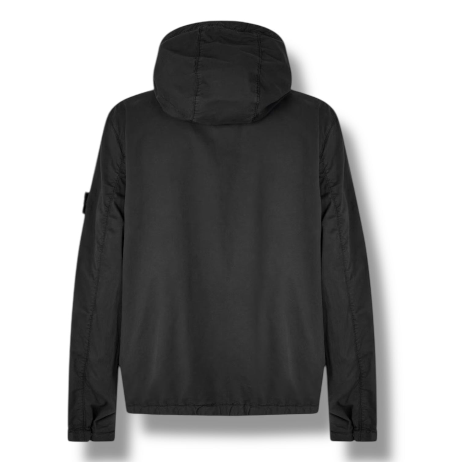 STONE ISLAND SUPIMA TWILL COTTON HOODED JACKET BLACK
