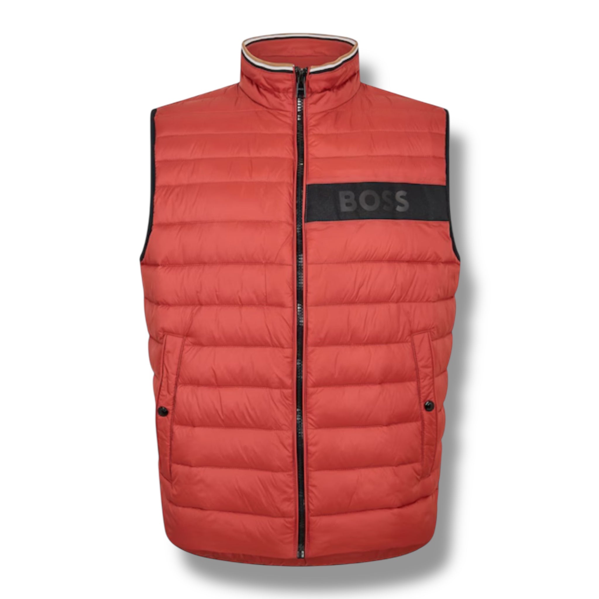 HUGO BOSS DAROLAN LIGHTWEIGHT PADDED GILET ORANGE