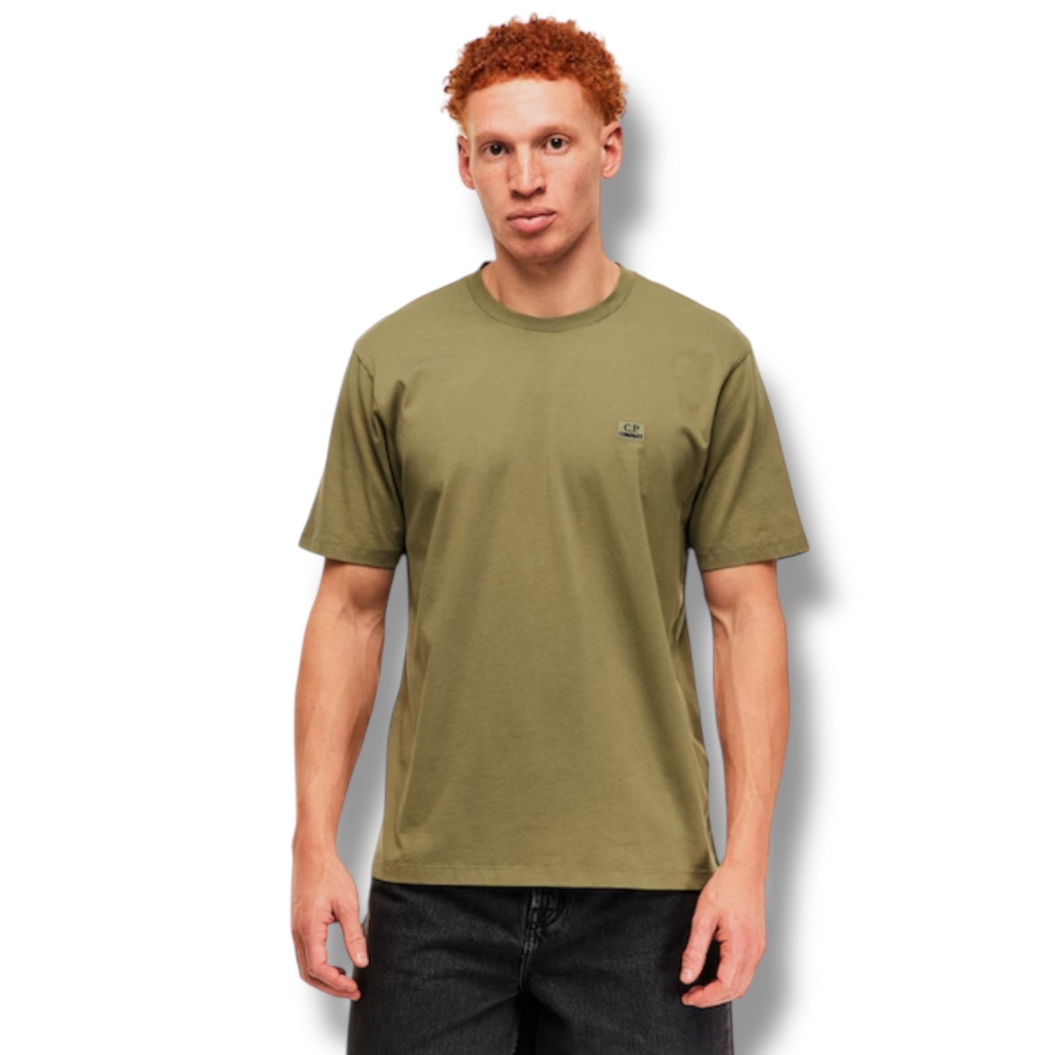 CP COMPANY SMALL LOGO T-SHIRT HERB GREEN