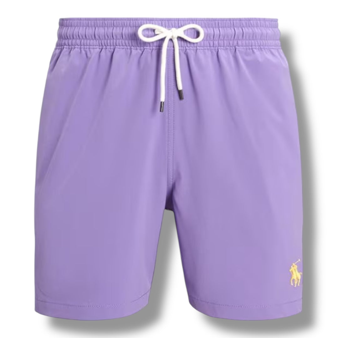 RALPH LAUREN LOGO SWIM SHORTS PURPLE