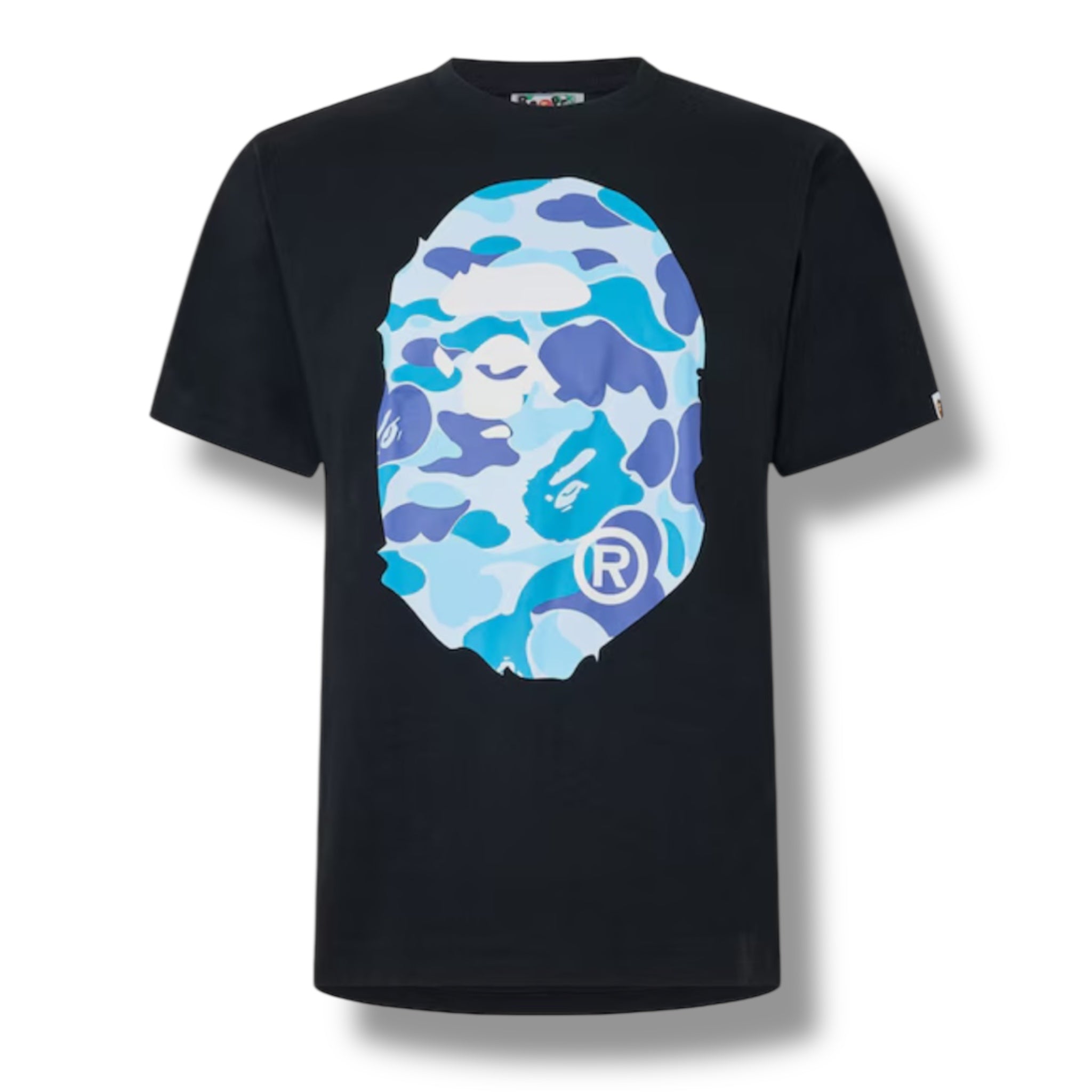 A BATHING BAPE HEAD CAMO T-SHIRT BLACK