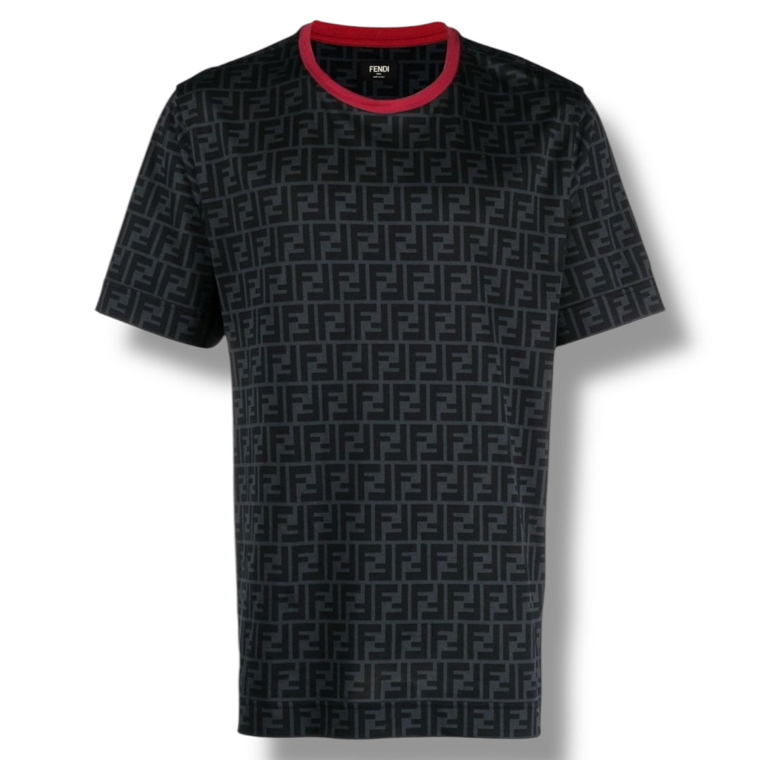 FENDI FF ALL OVER PRINT T-SHIRT BLACK