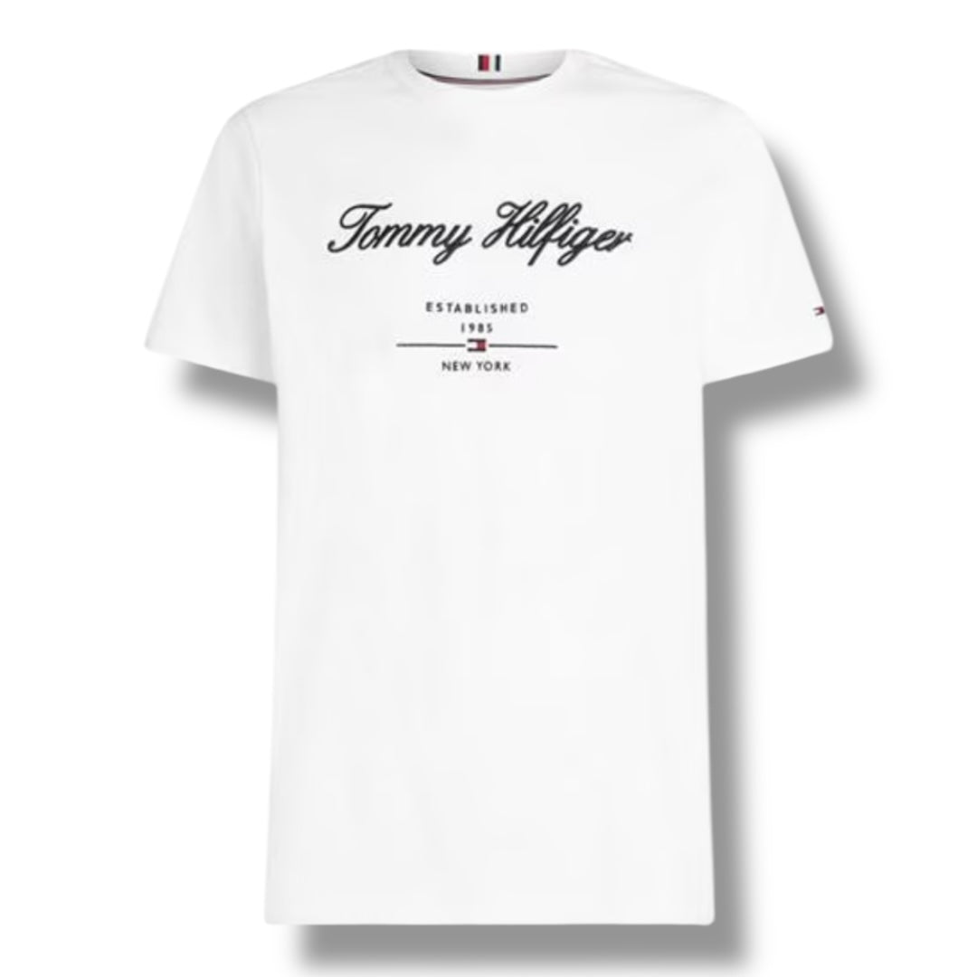 TOMMY HILFIGER SCRIPT T-SHIRT WHITE