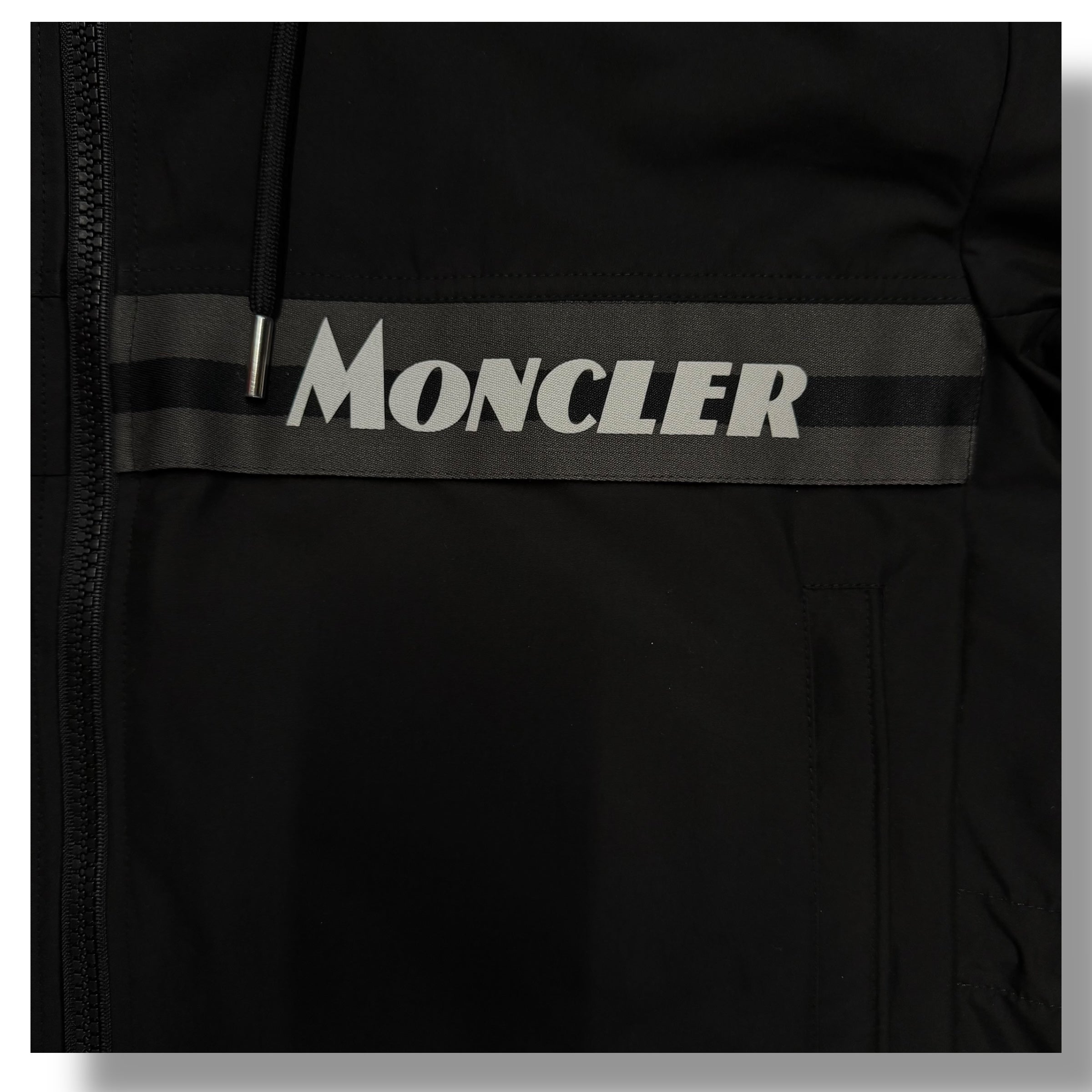 MONCLER LONG RAIN JACKET BLACK