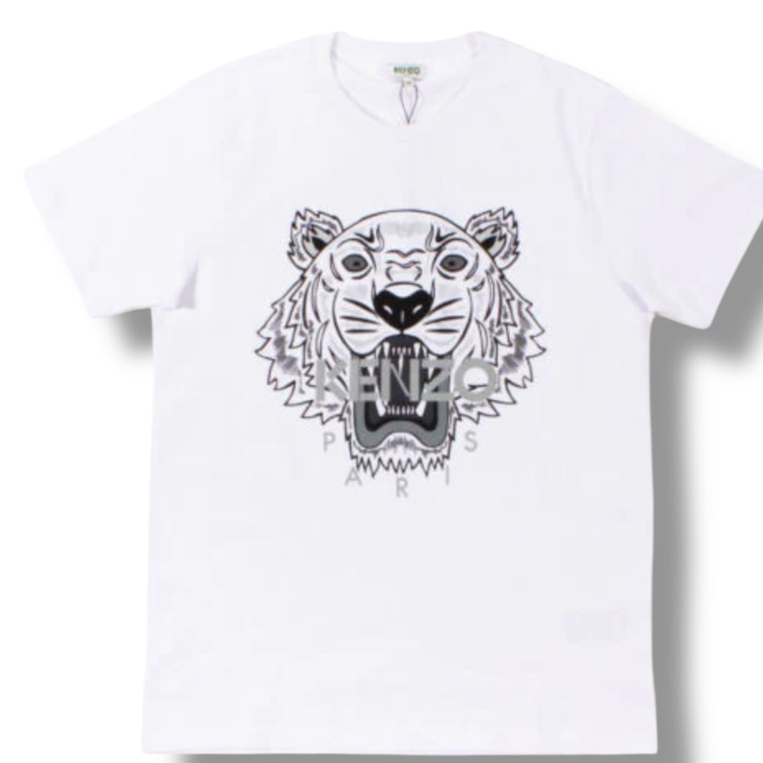 KENZO ICON TIGER T-SHIRT WHITE / GREY