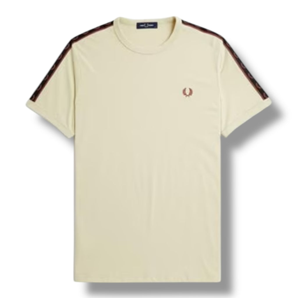 FRED PERRY TRIM T-SHIRT BEIGE