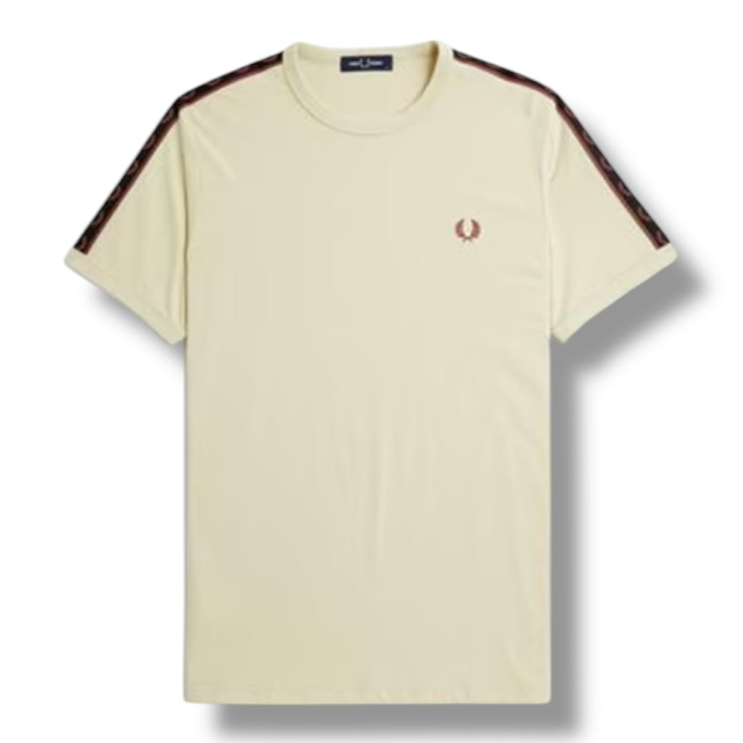 FRED PERRY TRIM T-SHIRT BEIGE