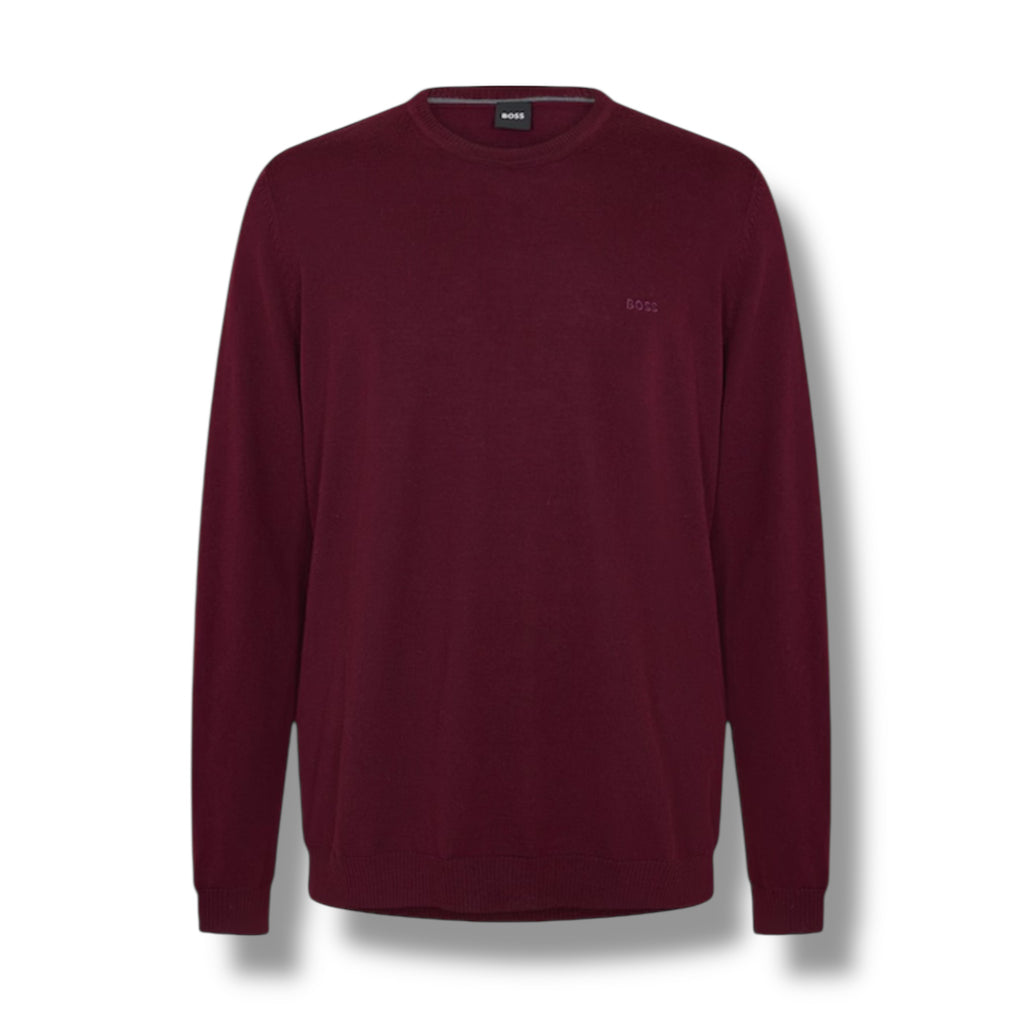 HUGO BOSS THIN KNIT SWEATER BURGUNDY