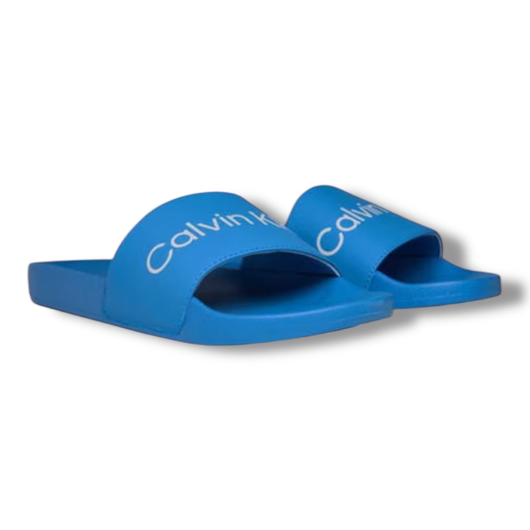 CALVIN KLEIN POOL SLIDERS BRIGHT BLUE