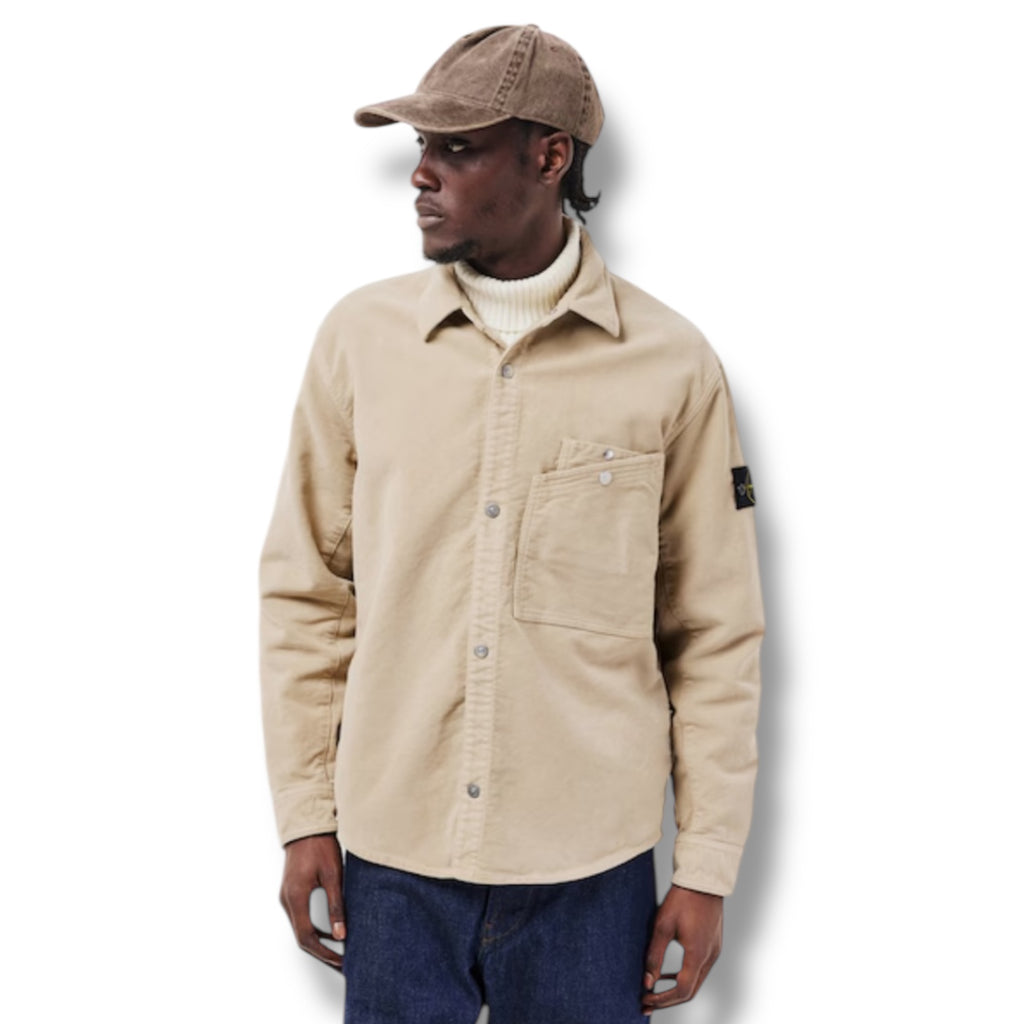 STONE ISLAND MSKIN OVERSHIRT BEIGE