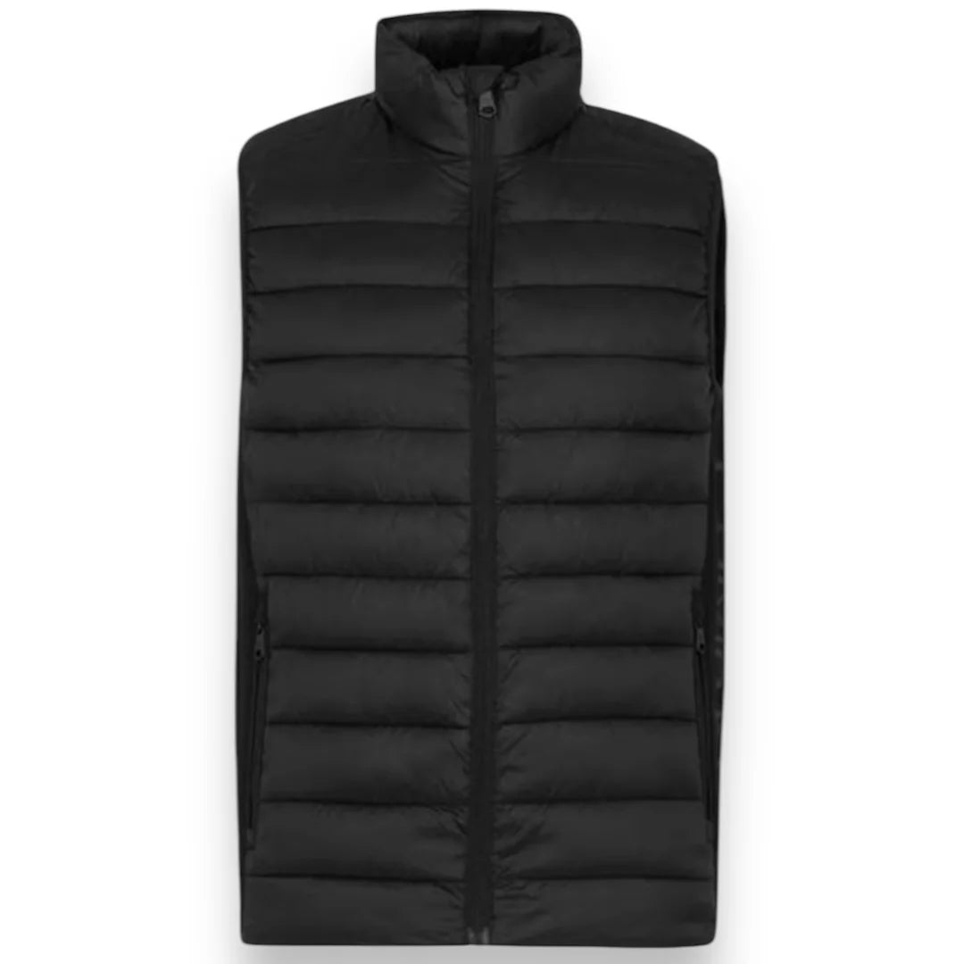CALVIN KLEIN SIDE LOGO PUFFER GILET BLACK