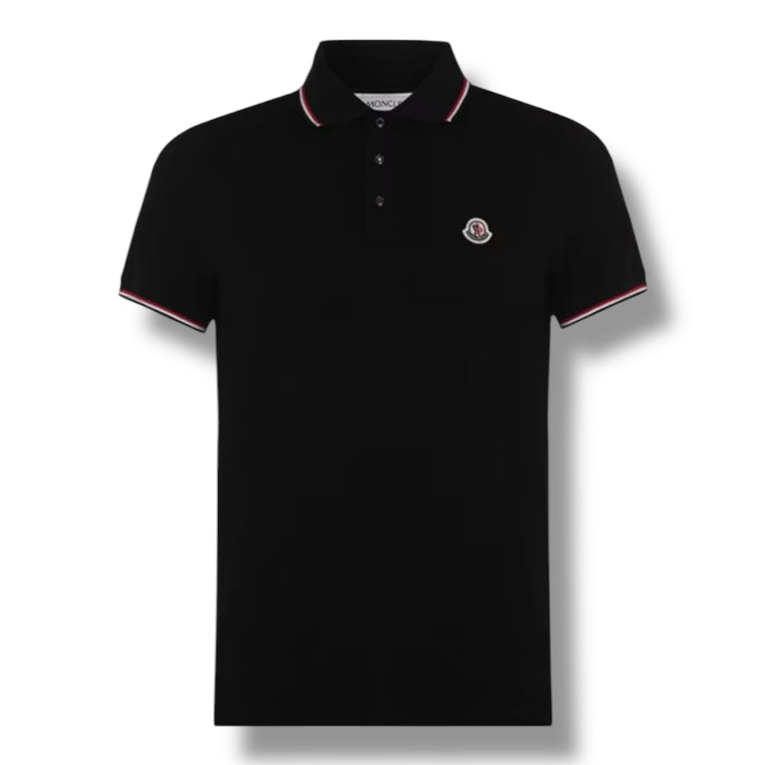 MONCLER MAGLIA POLO SHIRT BLACK