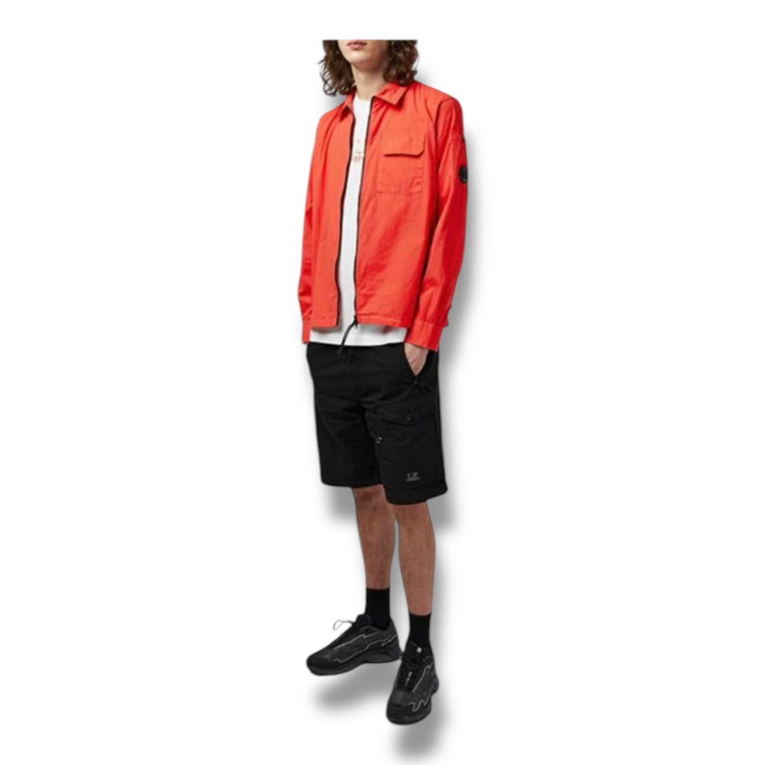 CP COMPANY LENS OVERSHIRT RED